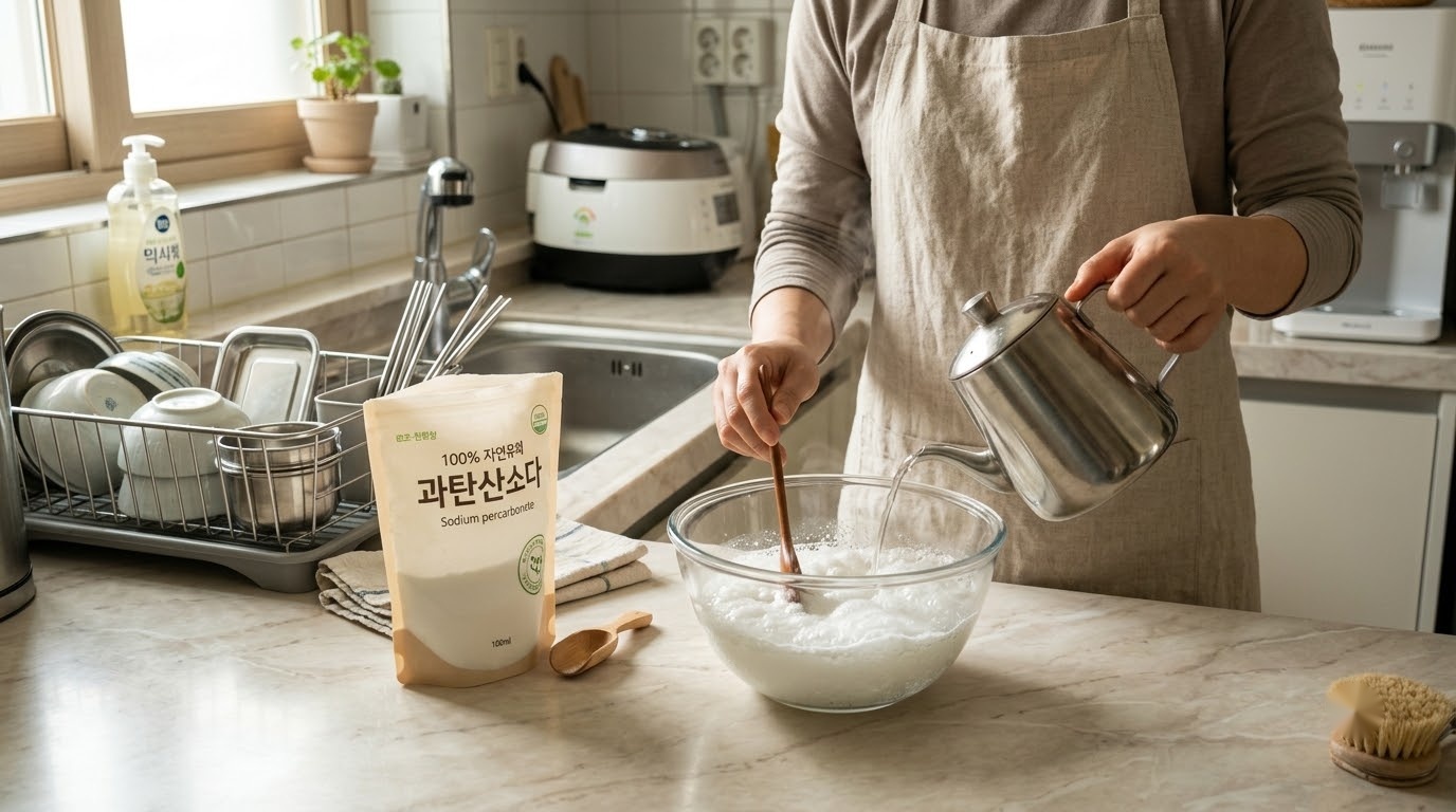 욕실 타일 곰팡이와 물때 10분 만에 박멸하는 과탄산소다 청소법 총정리 비교 분석 인포그래픽